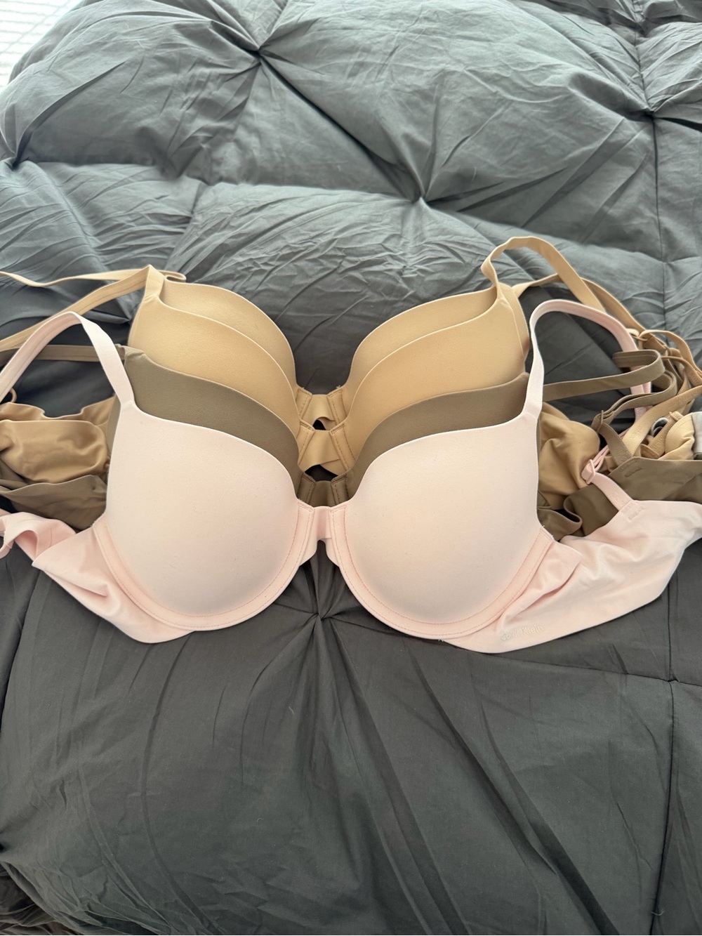 CALVIN KLEIN Everyday Smooth T-Shirt Bras - Pack of Nude & Blush
